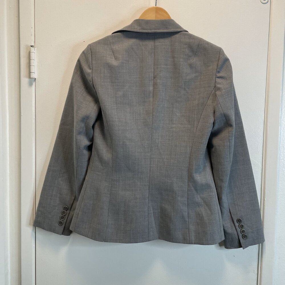 BCBGMaxazria Womens Blazer / Jacket Size 4 Gray Speckled Long Sleeve - Picture 5 of 16